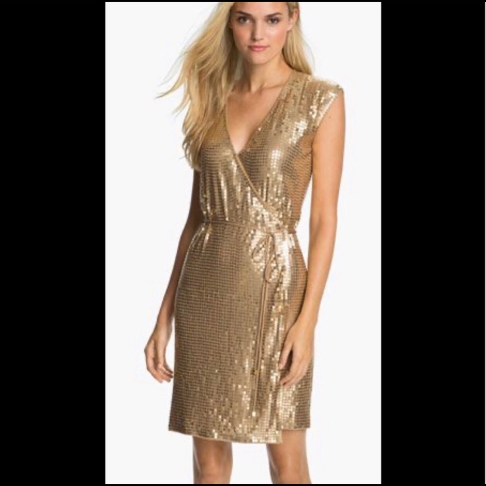 Michael Kors sequin wrap dress